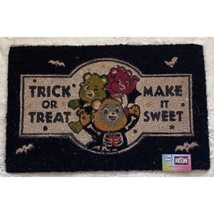 Care Bears Halloween Trick Or Treat Make It Sweet Outdoor Coir Door Mat 18 X 28”